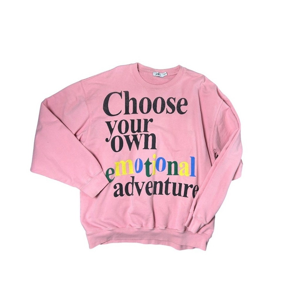 Mayfair Your Emotions Are Valid Pink Sweatshirt Sweater Pullover Crew OS Plus